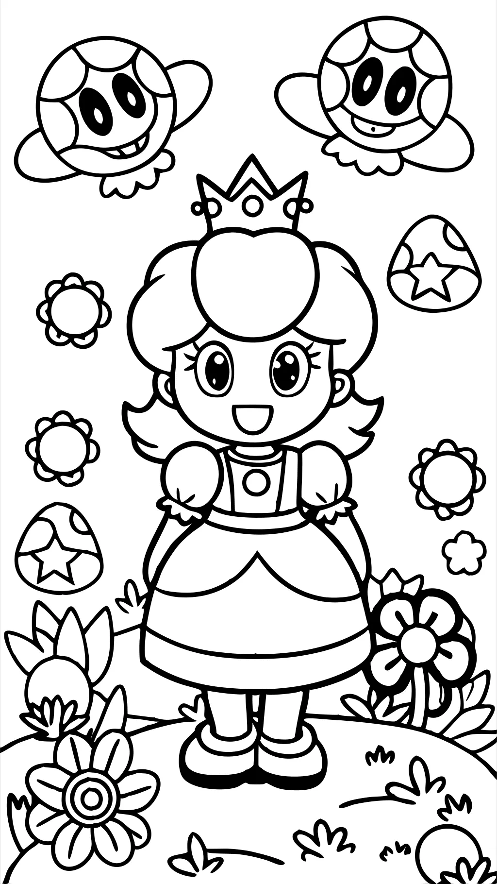 daisy from mario coloring pages